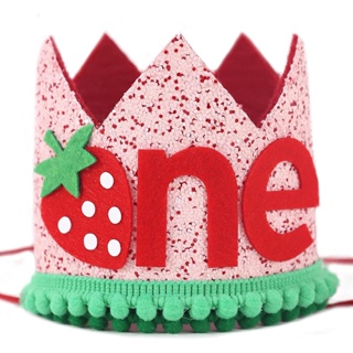 หมวกมงกุฎ สีชมพู เหมาะกับงานปาร์ตี้วันเกิด สําหรับเด็กผู้หญิง 1 ชิ้น 1st
