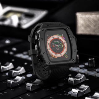 สายนาฬิกาข้อมือ สายหนัง ซิลิโคน 49 มม. แบบเปลี่ยน สําหรับ apple Watch ultra iWatch ultra