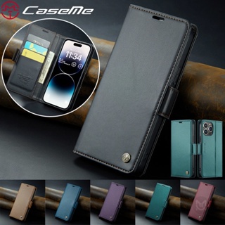 Caseme เคสโทรศัพท์หนัง ฝาพับแม่เหล็ก พร้อมช่องใส่บัตร สําหรับ iPhone XR X XS 7 8 6 6S Plus SE 2020 SE 2022 SE2 SE3