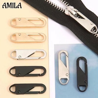 AMILA รื้อหัวซิป แท็บเล็ตดึงกิจกรรมสากล สปริงล็อคดึงโลหะ ฟิล์มซิปซ่อมกระเป๋า กระเป๋า อุปกรณ์