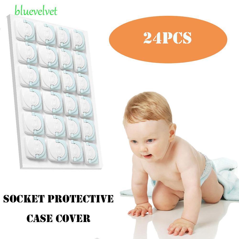 bluevelvet-เคสป้องกันซ็อกเก็ตไฟฟ้า-เพื่อความปลอดภัย-สําหรับเด็ก-24-ชิ้น-ต่อชุด