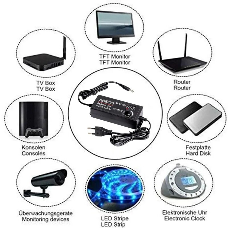 อะแดปเตอร์-ปรับโวลท์ได้-3v-12v-9v-24v-อแดปเตอร์ชาร์จ-อะแดปเตอร์ปรับพลังงาน-พร้อมหน้าจอแสดงผล-ac-dc-adapter