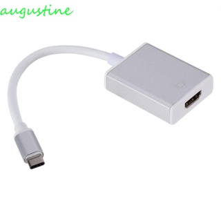 Augustine อะแดปเตอร์แปลงสายเคเบิ้ล USB 3.1 เป็น HDMI Type C เป็น HDMI ติดตั้งง่าย HD 10Gbps 24pin สําหรับแล็ปท็อป ทีวี มอนิเตอร์ โปรเจคเตอร์