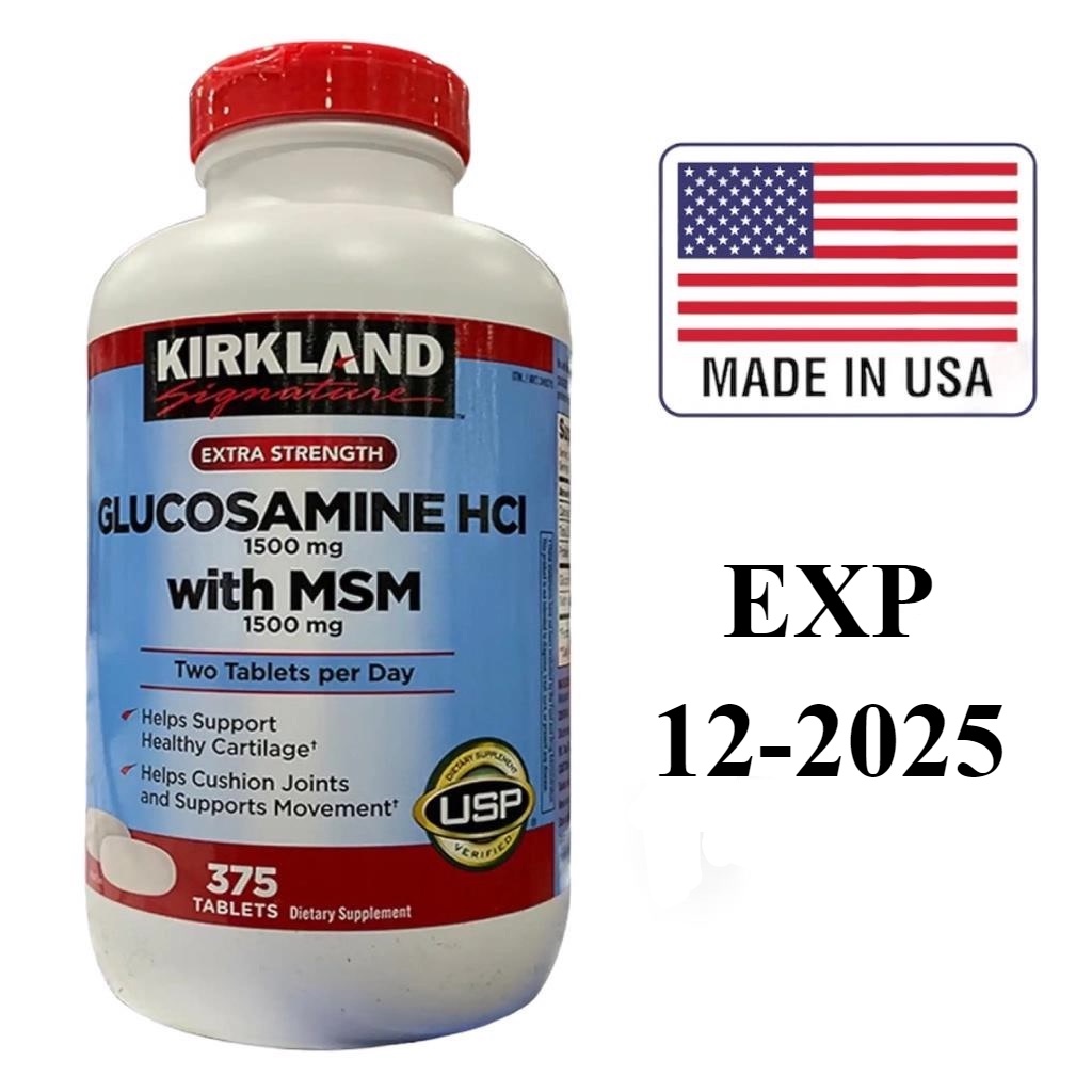 Kirkland Glucosamine 1500mg + MSM 1500 mg 375 Tablets. Shopee Thailand