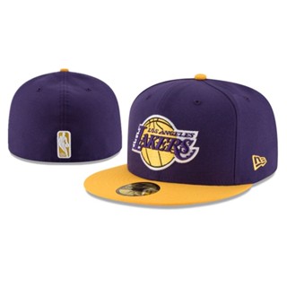 หมวกแก๊ป ปักลาย NBA Los Angeles Lakers 59FIFTY คุณภาพสูง สําหรับผู้ชาย และผู้หญิง