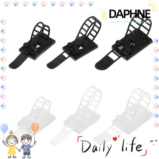 DAPHNE 5/10Pcs Fixing Clip Cable Tie Car Wire Clip Cable Clips Wire Tie Wire Holder Organizer Table Desk Storage Cord Management Adjustable Electrical Equipment Supplies Self-adhesive/Multicolor
