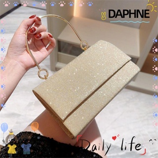 Daphne กระเป๋าสะพายไหล่ กระเป๋าถือ ผ้าไหม สีทอง หรูหรา แฟชั่นสําหรับสตรี