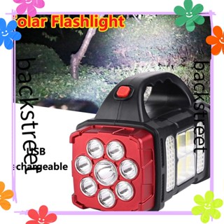 Backstreet ไฟฉาย LED ที่มีประสิทธิภาพ ใหม่ แบบพกพา 4 โหมดไฟ COB ไฟทํางาน