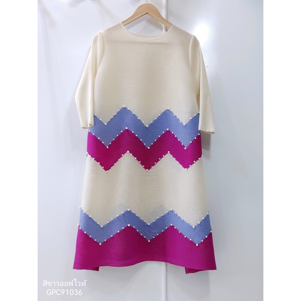 2muay-trio-color-pleat-dress-เดรสผู้หญิง-เดรสพลีทคุณภาพ-รุ่น-gpc91036-3สี-free-size