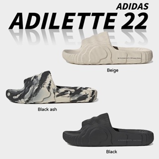 พร้อมส่ง แท้ 100% Adidas Adilette 22 Beige Black Ash Black Sandals