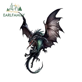 Earlfamily สติกเกอร์ไวนิล ลายมังกร JDM กันน้ํา 13 ซม. x 9.3 ซม. สําหรับติดตกแต่งรถยนต์