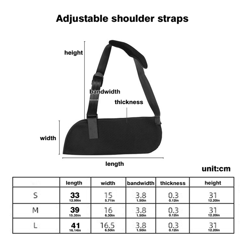 สลิงรัดแขน-ไหล่-ตาข่าย-ระบายอากาศ-พยุงข้อศอก-ปรับได้-สําหรับผู้ใหญ่
