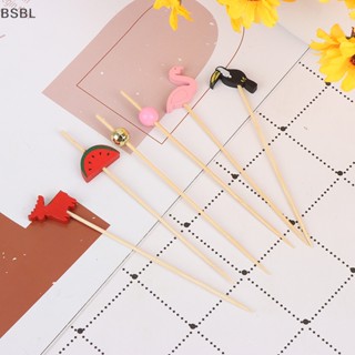 Bsbl 100 ชิ้น ผสมผลไม้ ไม้ไผ่ ปิ๊ก บุฟเฟ่ต์ กระบองเพชร ใบคัพเค้ก ผลไม้ ส้อม สลัด แท่ง BL