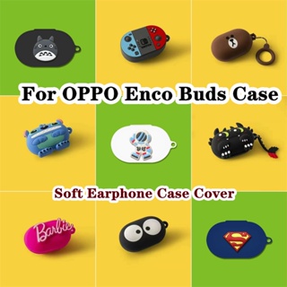 【พร้อมส่ง】เคสหูฟัง แบบนิ่ม ลายการ์ตูนมังกรดํา สําหรับ OPPO Enco Buds