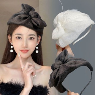 Happy multi-French bow hat headband new feather headband sweet aristocratic hair ornament T1840