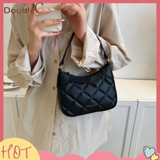 【Double C 】✿   กระเป๋าถือ กระเป๋าสะพายไหล่ สะพายข้าง หนัง Pu แบบนิ่ม ลาย Bolsa สําหรับสตรี