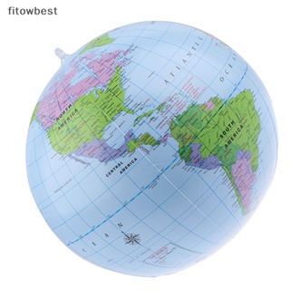 Fbth ลูกบอลพองลม รูปแผนที่โลก โลก ทะเล ขนาด 38 ซม. ของเล่นเสริมการเรียนรู้เด็ก