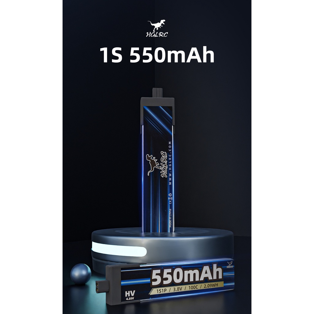 แบตเตอรี่-hglrc-550mah-1s-3-8v-100c-พร้อมปลั๊ก-a30-สําหรับโดรนบังคับ-fpv-5-ชิ้น