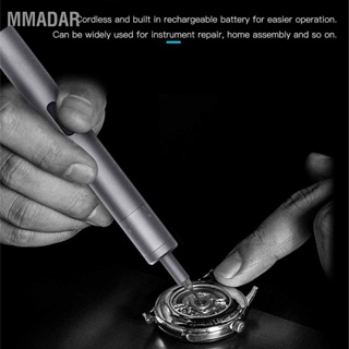 MMADAR ไขควงไฟฟ้าไร้สายแบบชาร์จไฟได้ 395RPM พร้อมดอกไขควง 24 ชิ้นสำหรับซ่อมบำรุง AC100‑240V