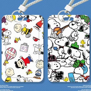 กระเป๋าใส่บัตรรถบัส ลายการ์ตูน Snoopy น่ารัก สําหรับนักเรียน