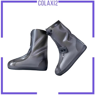 [Colaxi2] ผ้าคลุมรองเท้า ซิลิโคน กันน้ํา ใช้ซ้ําได้ กันลื่น กันฝน สําหรับผู้ชาย ผู้หญิง