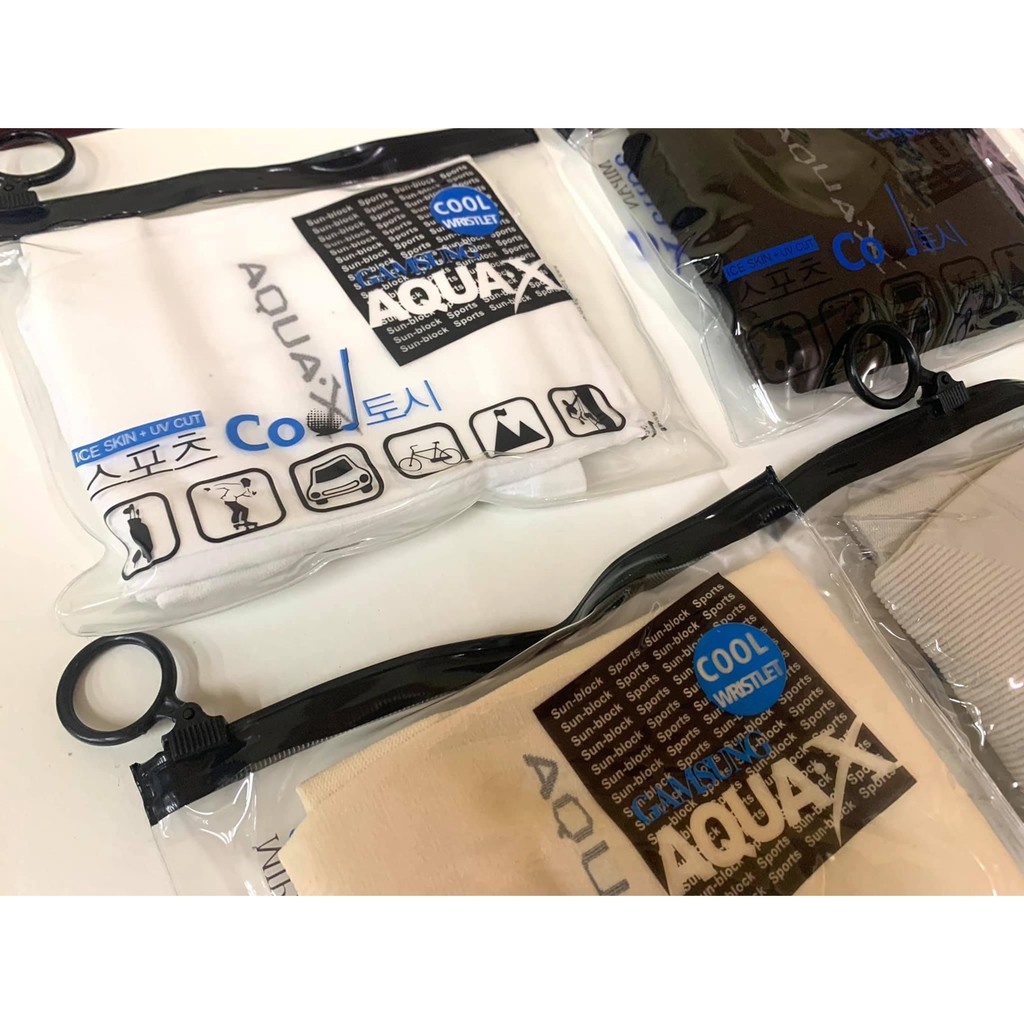 ปลอกแขนกันแดด-aqua-x-ผ้ายืด-สินค้าพร้อมส่ง-ไม่ต้องรอพรีออเดอร์