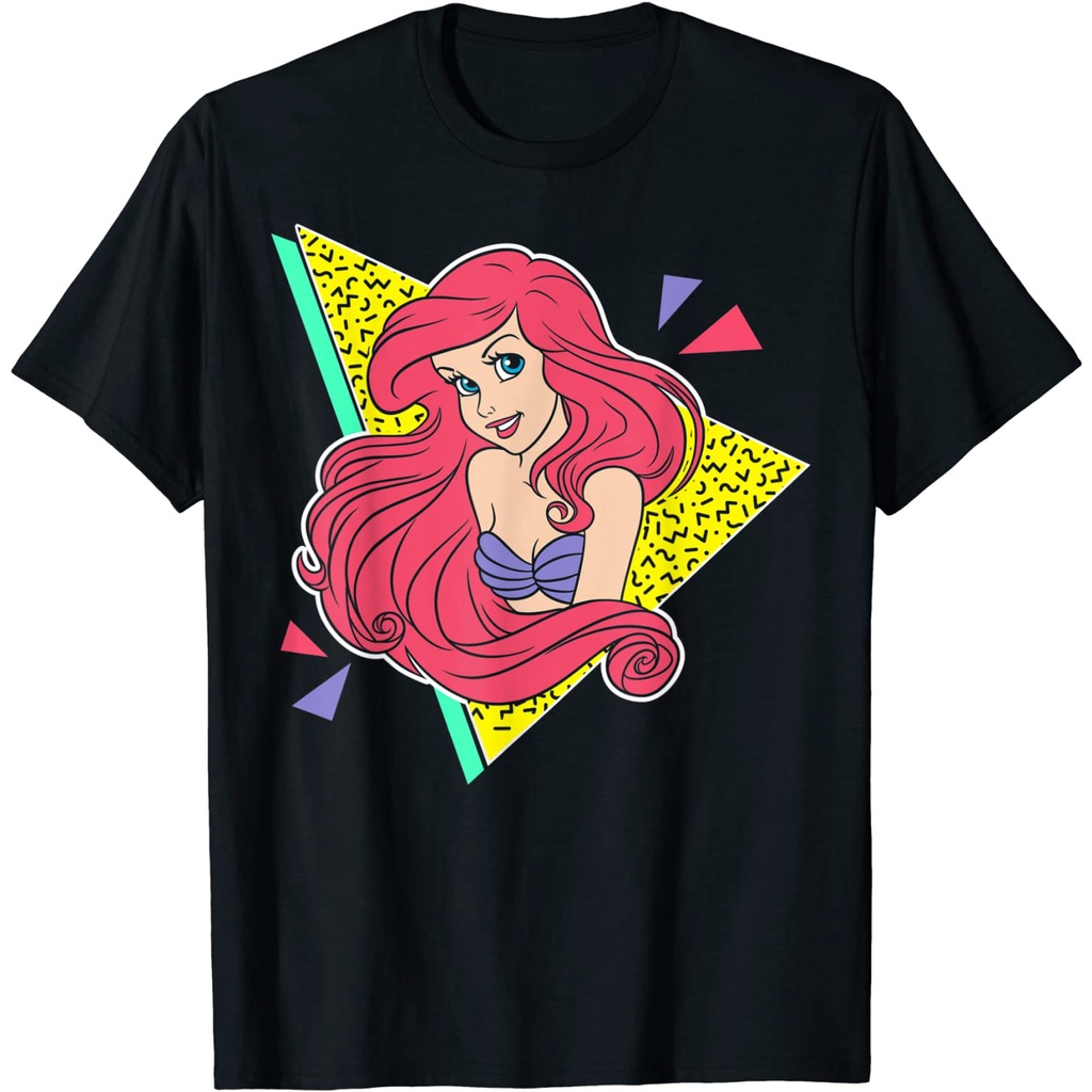 เสื้อยืดแขนสั้นcartoon-the-little-mermaid-graphic-cotton-o-neck-t-shirt-for-mens-5xl