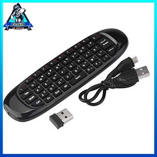 [สปอตสินค้า] C120 Multi-Language Version Wireless Air Mouse Mini Keyboard Somatosensory Gyroscope รีโมทคอนโทรลสองด้าน [Y/18]