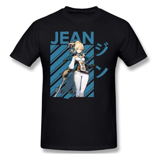 POPULAR QZGenshin Impact Jean Game T Shirt Vintage Big Size Cotton Tshirt Men Short Sleeve T-shirt Anime Tees Tops Haraj