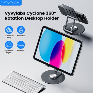 Vyvylabs 360° ขาตั้งโทรศัพท์มือถือ แท็บเล็ต อลูมิเนียม หมุนได้ ปรับได้ หลายมุม แบบพกพา อุปกรณ์เสริม สําหรับ iPad