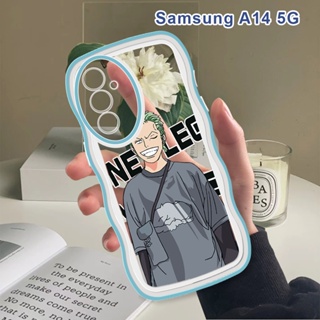 สําหรับ Samsung Galaxy A14 A24 A34 A54 5G เคสโทรศัพท์มือถือ แบบนิ่ม ลายการ์ตูนลูฟี่ กันกระแทก ป้องกันกล้อง