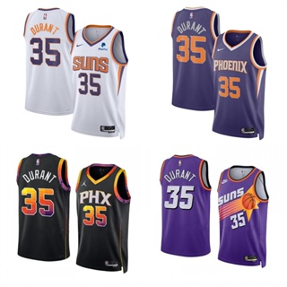 Phoenix Suns #35 Kevin Durant เสื้อบาสเก็ตบอลสีดำของผู้ชายสั้น -เสื้อยืดกีฬา