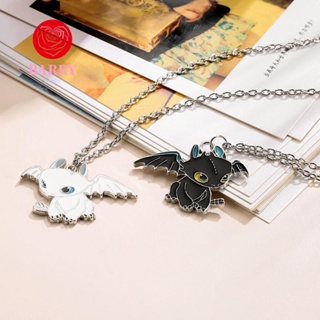 BARRY Jewelry Necklace Accessories Anime Pendant Necklace Toothless Dragon Necklace Hanging Ornaments Fashion Night Evil Double Dragon Couple Necklace Friend Gift Cartoon Pendant How To Train Your Dragon/Multicolor