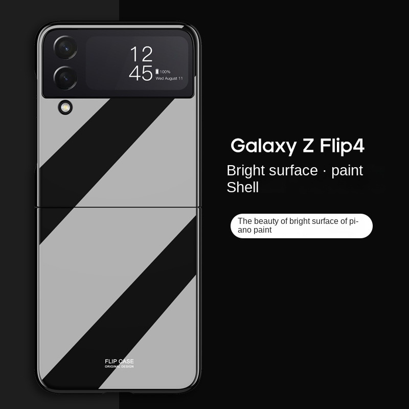 เคสโทรศัพท์มือถือ-pc-แบบแข็ง-เรียบง่าย-สีดํา-สําหรับ-samsung-galaxy-z-flip-4-z-flip-3-z-flip4-z-flip3