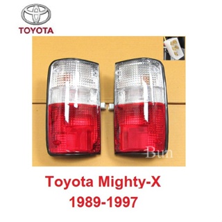 ไฟท้าย (สองสี) TOYOTA HILUX MIGHTY-X RN85 LN106 MK3 1989-1997 โตโยต้า ไมตี้เอ็กซ์ ไฟท้ายรถ ไฟหลังกระบะ ไฟ แต่งไฟ  BTS