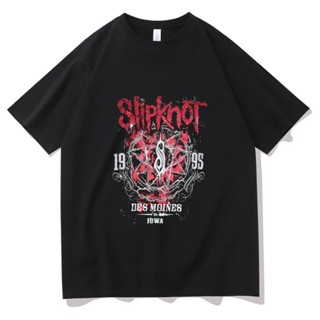 เสื้อยืดลําลอง แขนสั้น พิมพ์ลายวงร็อคเฮฟวี่เมทัล Hell Tour 1995 Des Moines Iowa สีดํา สําหรับผู้ชาย ผู้หญิง