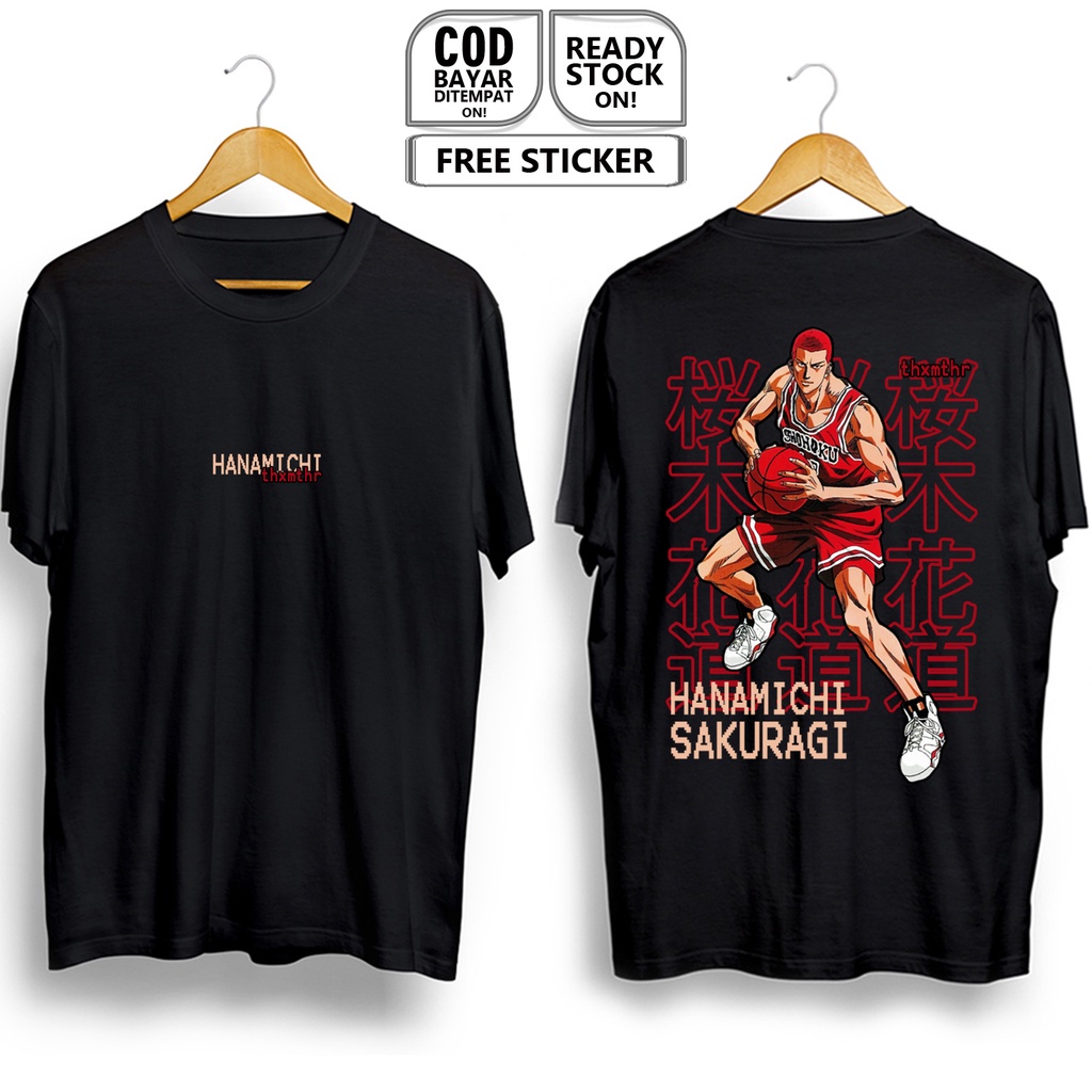 เสื้อยืดผ้าฝ้ายพิมพ์ลายตัวการ์ตูนญี่ปุ่น-sakuragi-ดอกไม้ถนนรอบการผลิตเสื้อยืดพิมพ์ลาย