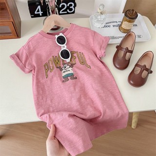 พร้อมส่ง ขายดี เสื้อยืดแขนสั้น ความยาวปานกลาง ลายการ์ตูน สไตล์เกาหลี ญี่ปุ่น แฟชั่นฤดูร้อน สําหรับเด็กผู้หญิง