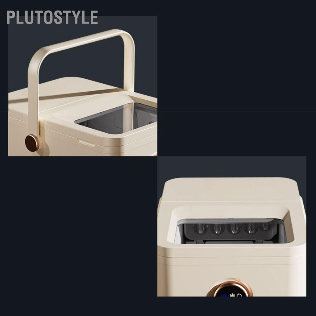 plutostyle-เครื่องทำน้ำแข็งไฟฟ้าพร้อมที่จับเครื่องทำน้ำแข็งเสียงรบกวนต่ำอัตโนมัติเต็มรูปแบบสำหรับปลั๊ก