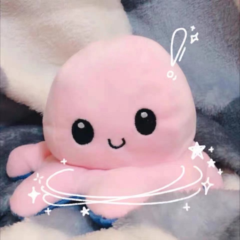 พร้อมส่ง-ตุ๊กตาปลาหมึก-ตุ๊กตาปลาหมึกเปลี่ยนหน้าได้-พลิกกลับด้านปลาหมึก-ตุ๊กตาสัตว์น่ารัก-ตุ๊กตา-ของขวัญเด็ก-ของเล่น