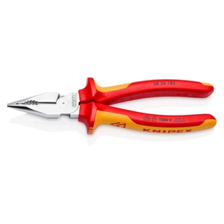 KNIPEX Needle-Nose Combination Pliers VDE 185 mm คีมปลายแหลม VDE 185 มม. รุ่น 0826185