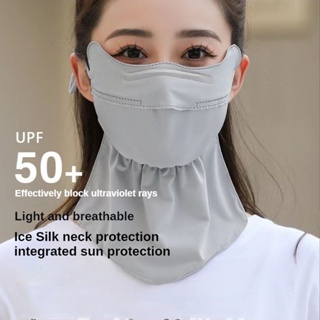 หน้ากากกันแดด UPF50+ ระบายอากาศ ป้องกันรังสีอัลตราไวโอเลต ซักล้างได้ ใช้ซ้ําได้ เหมาะกับฤดูร้อน สําหรับผู้ชาย และผู้หญิง 3 ชิ้น