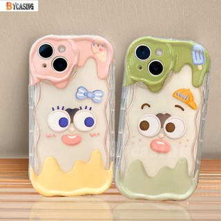 เคสโทรศัพท์มือถือ ลายไอศกรีม อีโมติคอน ขอบหยัก สําหรับ Samsung A14 A04s A04e A04 A13 A03s A02s A03 M23 A23 A22 A12 A32 A31 A21s A10S A20 A52 A30s A51 A71 A53 M22 M32 A02