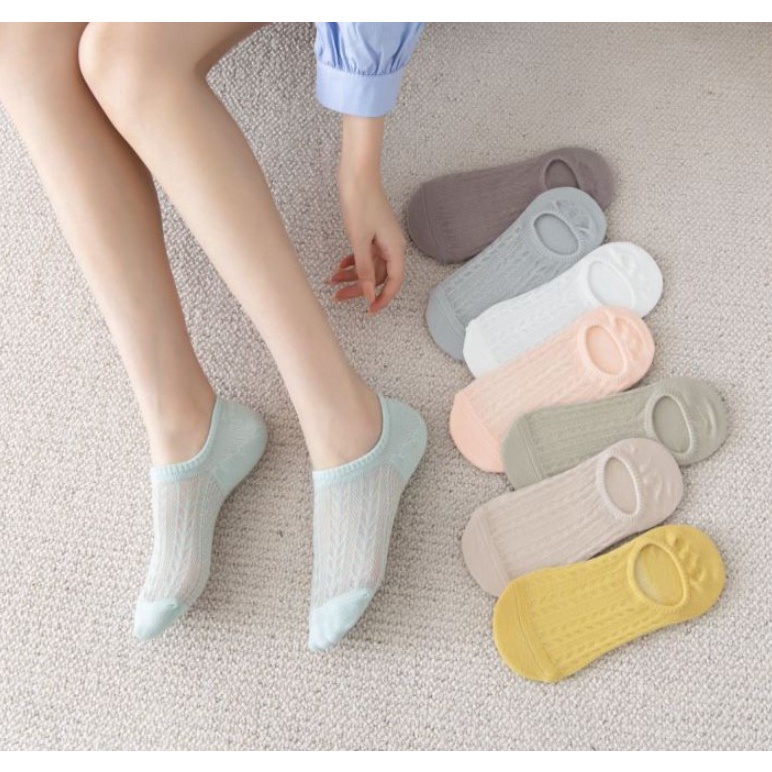 ถุงเท้าข้อสั้น-ผ้าตาข่าย-ระบายอากาศได้ดี-สีพื้น-สไตล์ญี่ปุ่น-แฟชั่นฤดูร้อน-สําหรับเด็ก