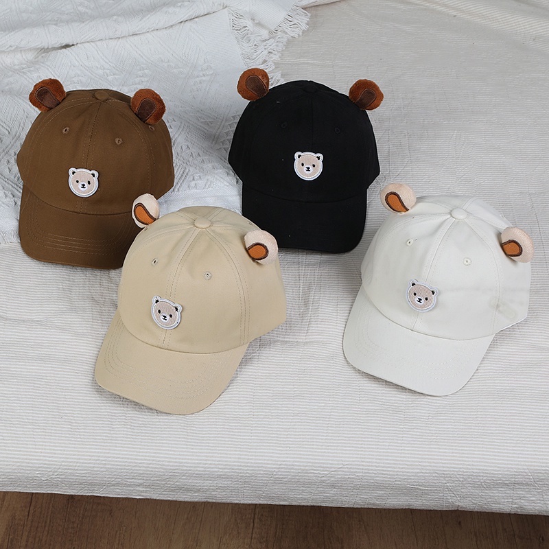 หมวกเบสบอล-ลายหมีน่ารัก-สไตล์เกาหลี-สําหรับเด็กผู้ชาย-และเด็กผู้หญิง