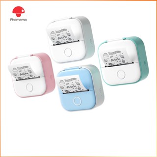 Phomemo T02 Home Mini Pocket โทรศัพท์บลูทูธแบบพกพาขนาดเล็กเครื่องพิมพ์ฉลากความร้อน -FE