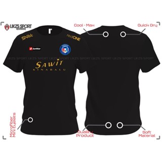 ใหม่ เสื้อกีฬาแขนสั้น ผ้าไมโครไฟเบอร์ ลายทีมชาติฟุตบอล Sabah FC 2023 ชุดเหย้า