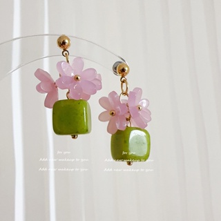 ต่างหูแฟชั่นเกาหลี ดีไซน์ดั้งเดิม Oz Garden Sweet Gentle Unique Earrings ขายส่ง