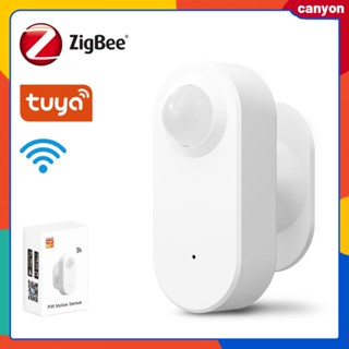 Tuya Zigbee3.0 Wireless Human Body Sensor การตรวจจับการเคลื่อนไหวของร่างกายอัจฉริยะ Mini Pir Motion Sensor Emergency Alert Push Function Use with Gateway canyon