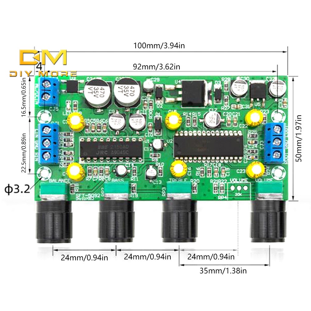 diymore-บอร์ดจูนเสียง-ปรับเสียงสูง-ต่ํา-bbe2150-upc1892t